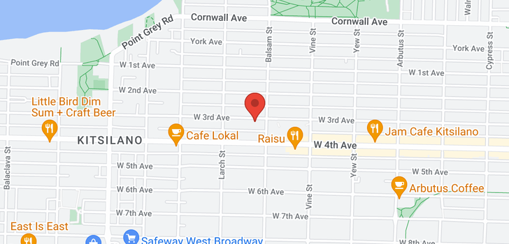 map of 104 2416 W 3RD AVENUE